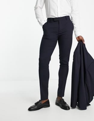 Asos Design Skinny Suit Pants In Navy