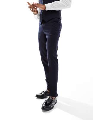 Asos Design Skinny Suit Pants In Navy In Navy