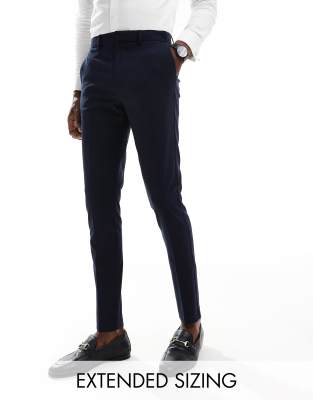 Asos Design Skinny Suit Pants In Navy