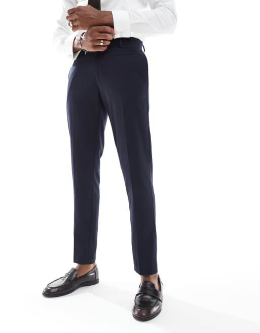 ASOS DESIGN skinny suit pants in navy