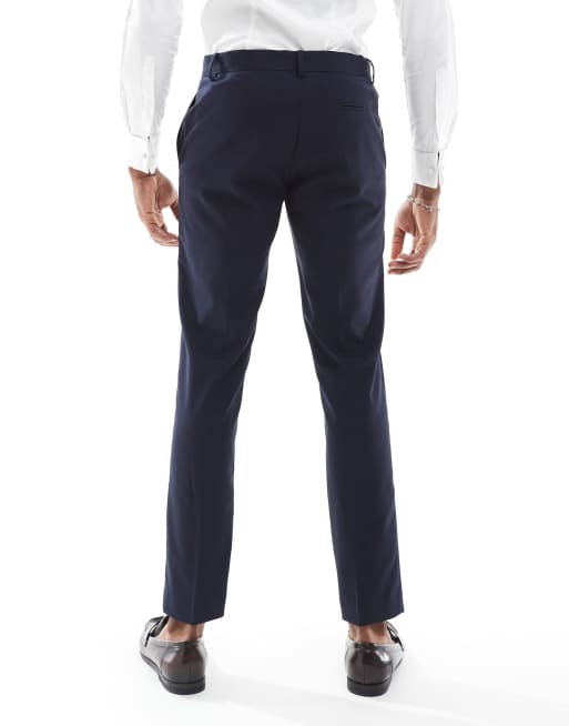 ASOS DESIGN skinny suit pants in navy