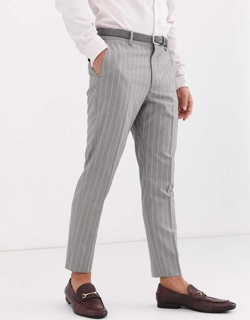 Gray on sale pinstripe pants