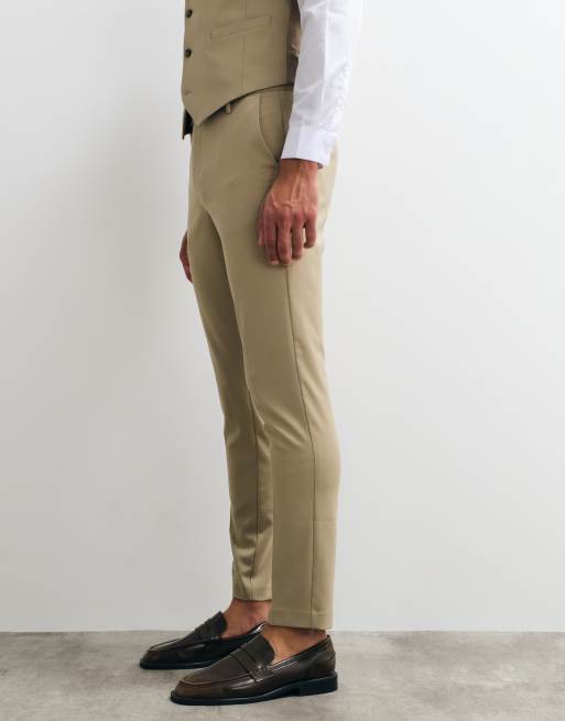 ASOS DESIGN skinny suit pants in stone, 4 of 5