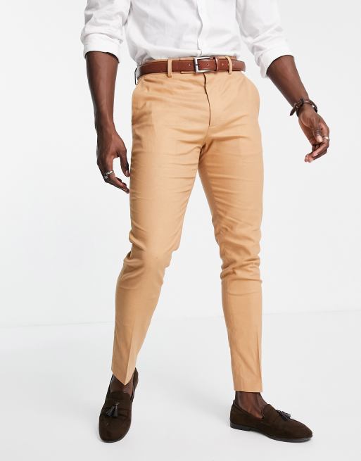 Tan skinny 2025 dress pants