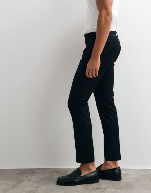 ASOS DESIGN skinny suit pants with wool in black | ASOS