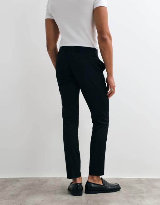 ASOS DESIGN skinny suit pants with wool in black | ASOS