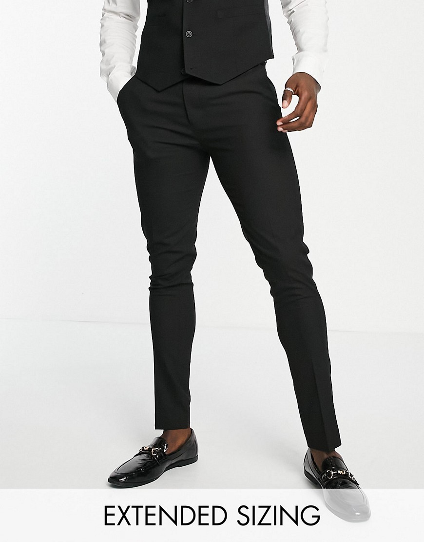 ASOS DESIGN skinny suit trouser in black