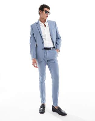 ASOS DESIGN skinny suit trouser in blue