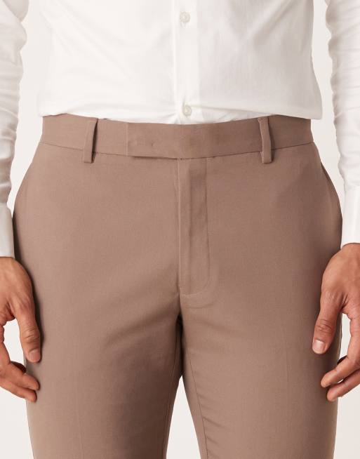 ASOS DESIGN skinny suit trouser in brown, 5 of 5