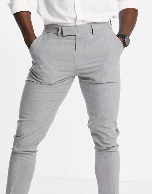 ASOS DESIGN Skinny Smart Trousers In Grey, $14, Asos