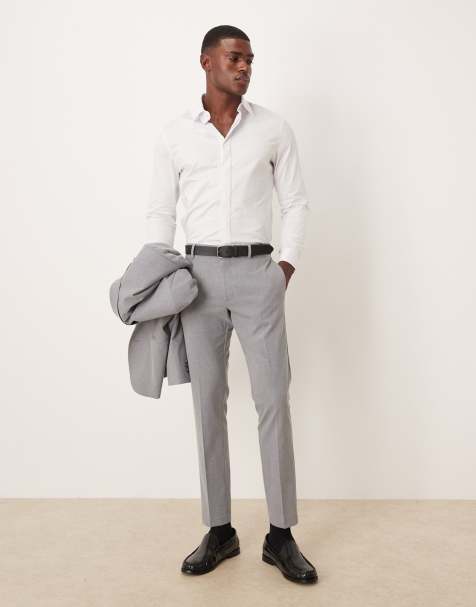 ASOS DESIGN skinny suit trouser in light grey - view 1