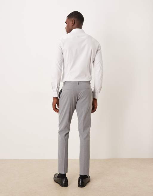 ASOS DESIGN skinny suit trouser in light grey, 3 of 5