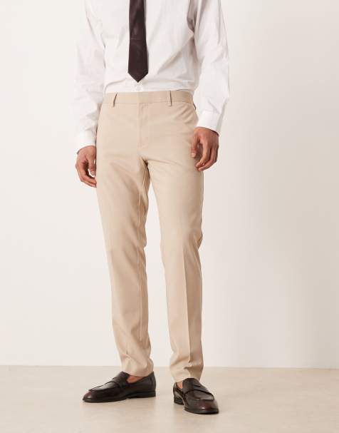 ASOS DESIGN skinny suit trouser in light stone - view 2