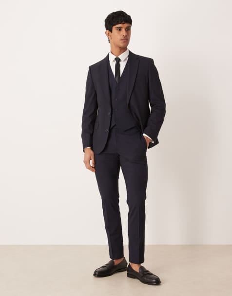 ASOS DESIGN skinny suit trouser in navy