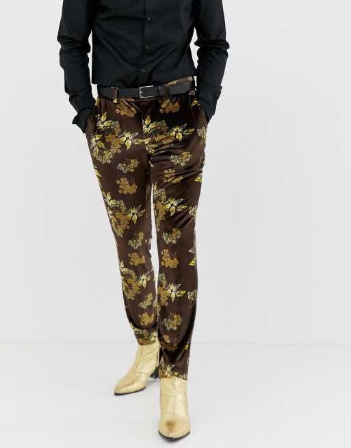 ASOS DESIGN - Costume slim en velours fleuri, 3 de 3