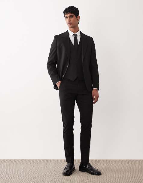 ASOS DESIGN skinny suit trousers in black - view 1