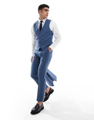 ASOS DESIGN skinny suit trousers in blue