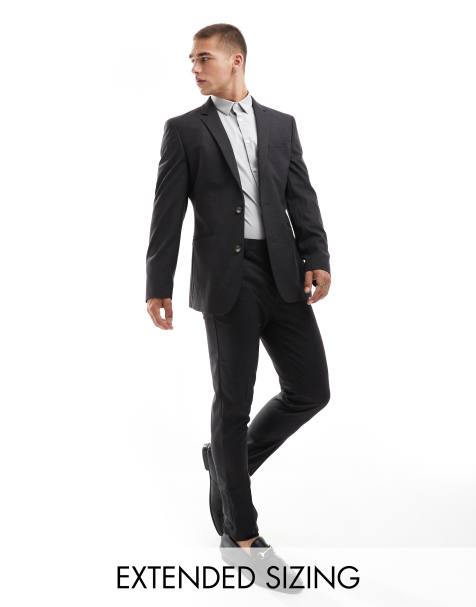 ASOS DESIGN skinny suit trousers in charcoal - view 1