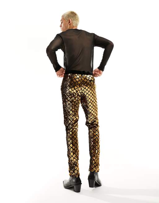 Gold best sale sequin sweatpants