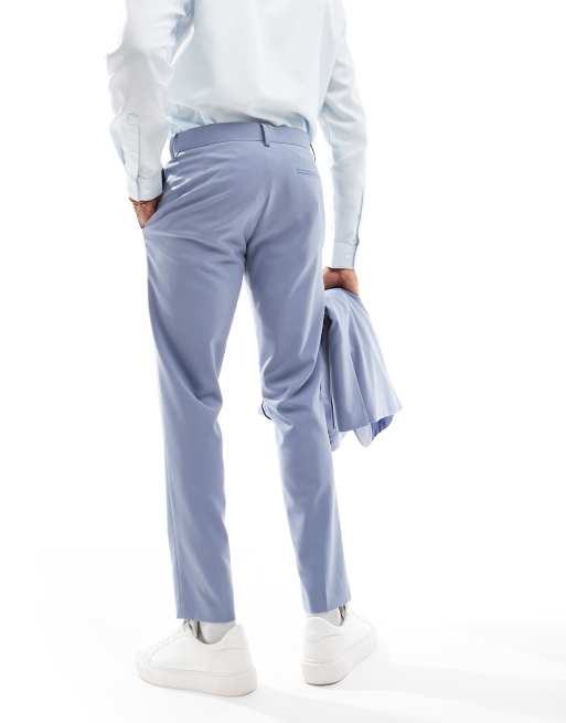 ASOS DESIGN skinny suit trousers in dusty blue, 3 of 5