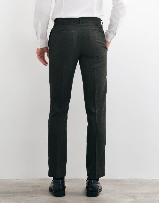 ASOS DESIGN skinny suit trousers in green microtexture, 4 of 5