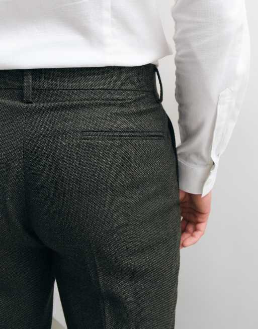 ASOS DESIGN skinny suit trousers in green microtexture, 5 of 5