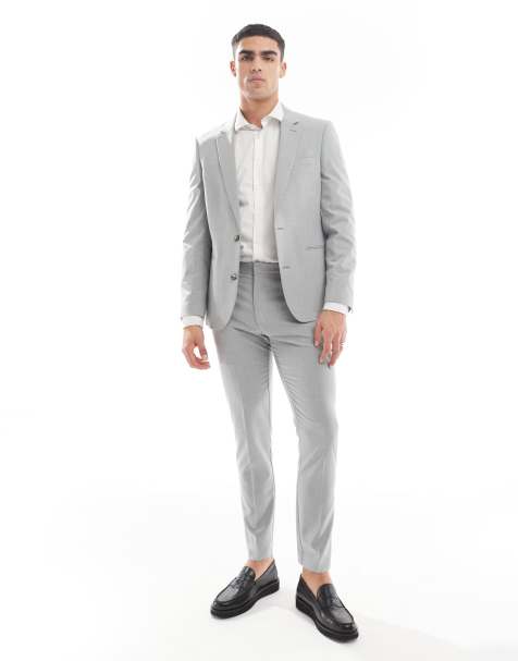 ASOS DESIGN skinny suit trousers in grey - view 1