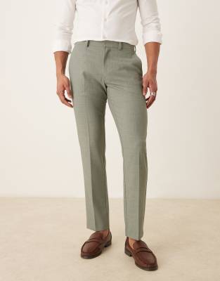 Asos Design Skinny Suit Trousers In Green