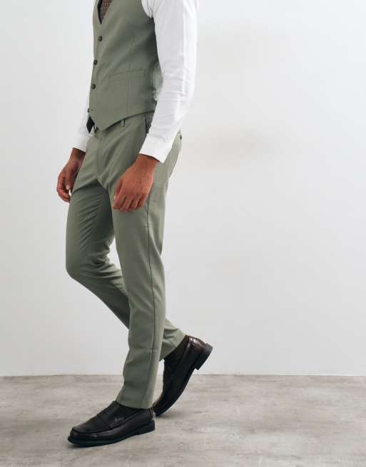 ASOS DESIGN skinny suit trousers in khaki, 4 of 5