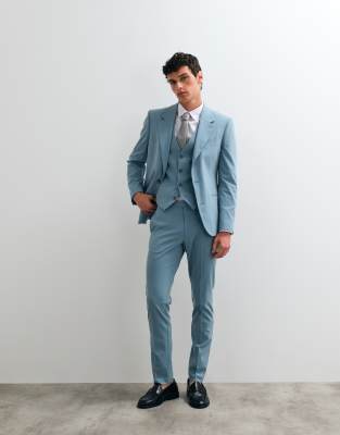 Asos Design Skinny Suit Trousers In Blue