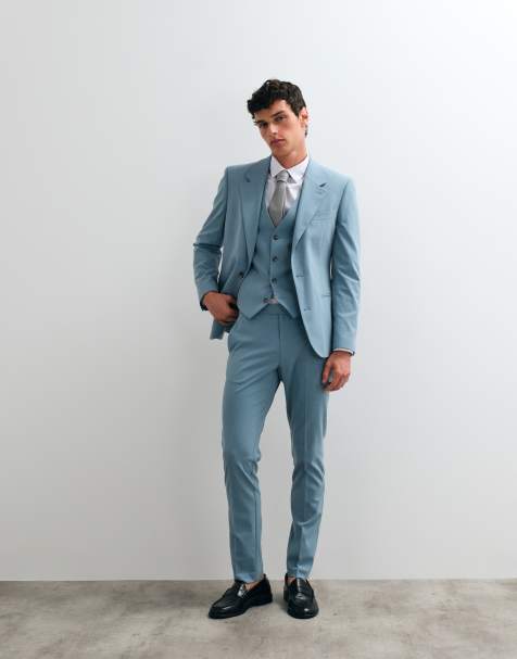 ASOS DESIGN skinny suit trousers in light blue - view 1
