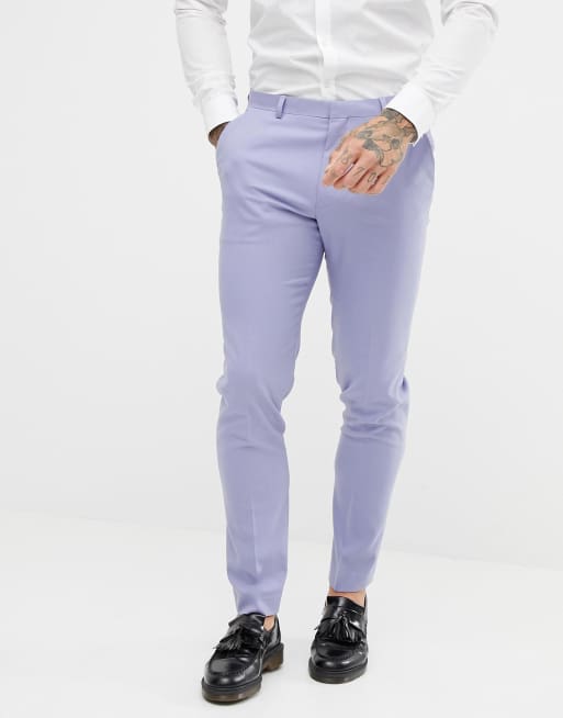 open lace back dress Men Office Pants | Light Purple Dress Pant | Purple Trouser main image 0