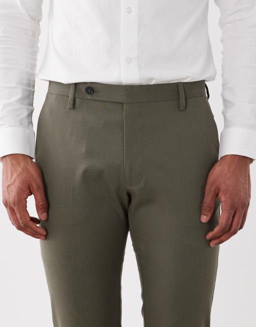 ASOS DESIGN skinny suit trousers in mid green, 4 of 5