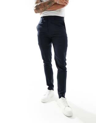 ASOS DESIGN skinny suit trousers in navy