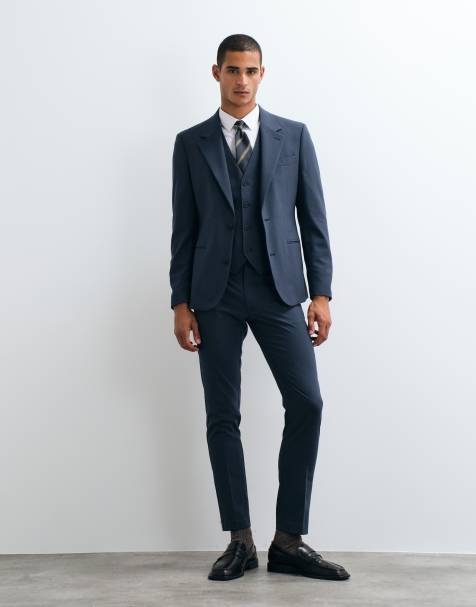 ASOS DESIGN skinny suit trousers in navy - view 1