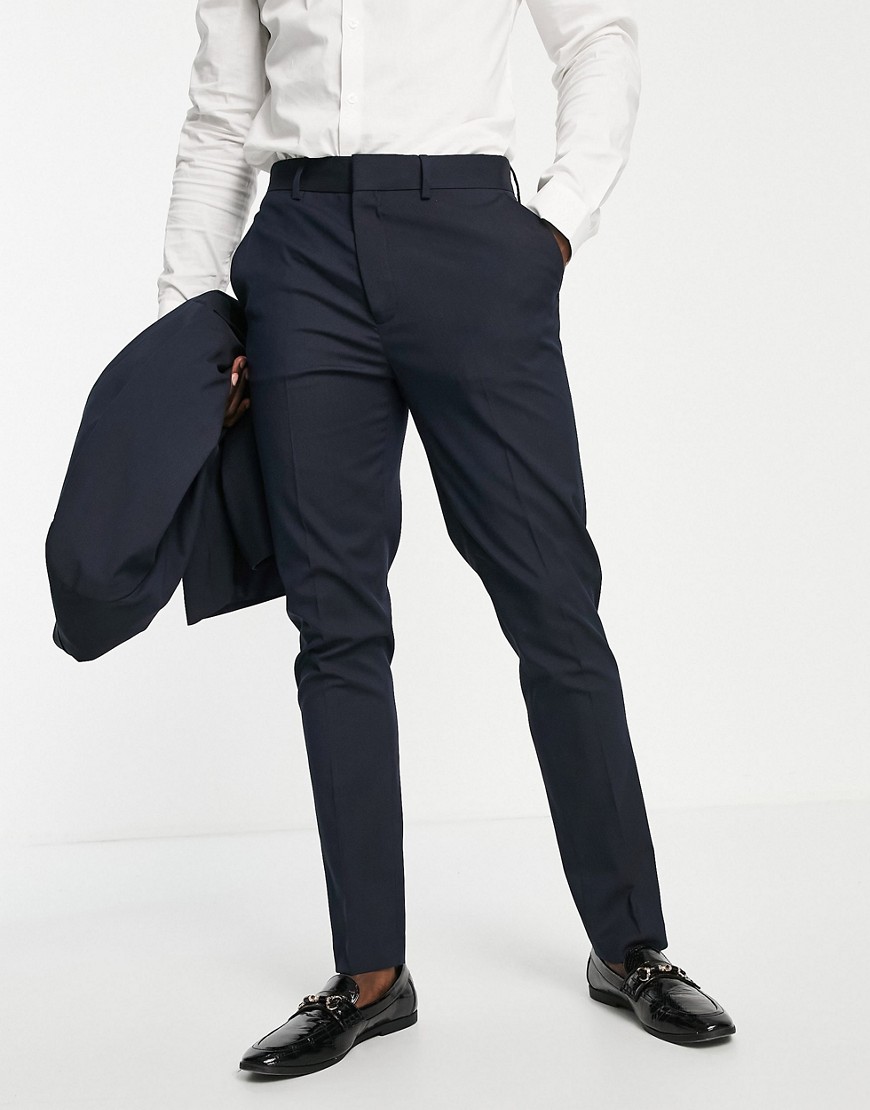 ASOS DESIGN skinny suit trousers in navy