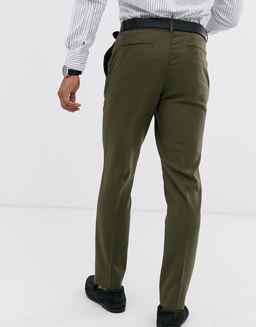 Olive green dress store pants