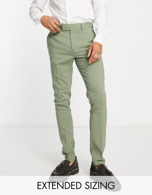 Olive green suit pants