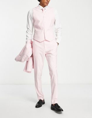 ASOS DESIGN skinny suit trousers in pastel pink