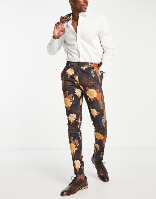 Mens cheap floral chinos