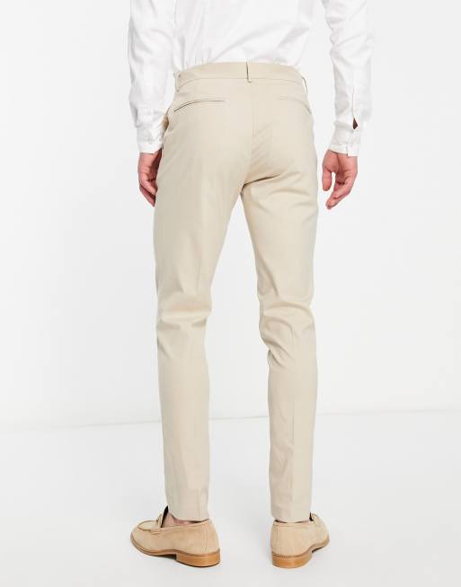 ASOS DESIGN skinny suit trousers in stone, 2 of 4