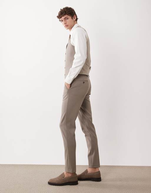 ASOS DESIGN skinny suit trousers in stone, 3 of 5