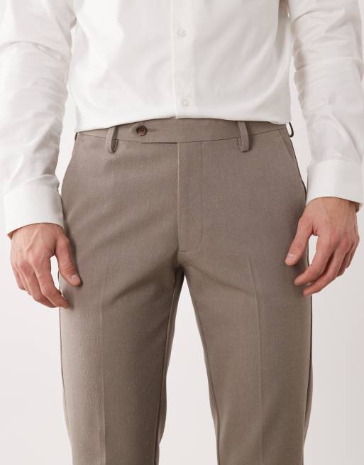 ASOS DESIGN skinny suit trousers in stone, 4 of 5