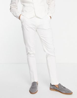 ASOS DESIGN skinny suit trousers in white