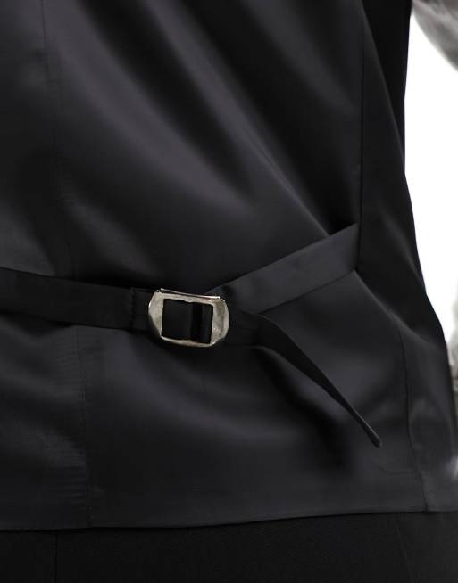 ASOS DESIGN skinny suit vest in black, 5 of 5