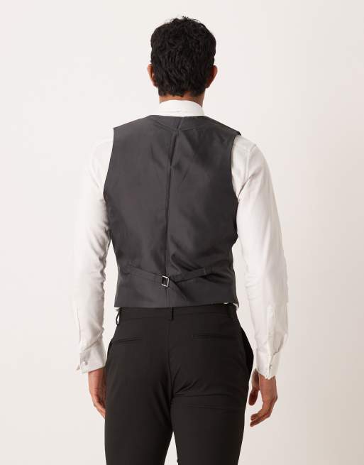 ASOS DESIGN skinny suit vest in black, 3 of 5