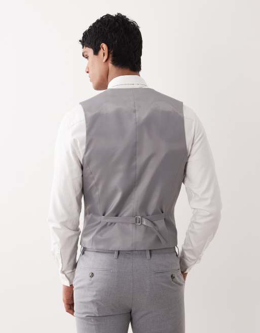 ASOS DESIGN skinny suit vest in gray, 3 of 5