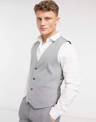 asos grey waistcoat