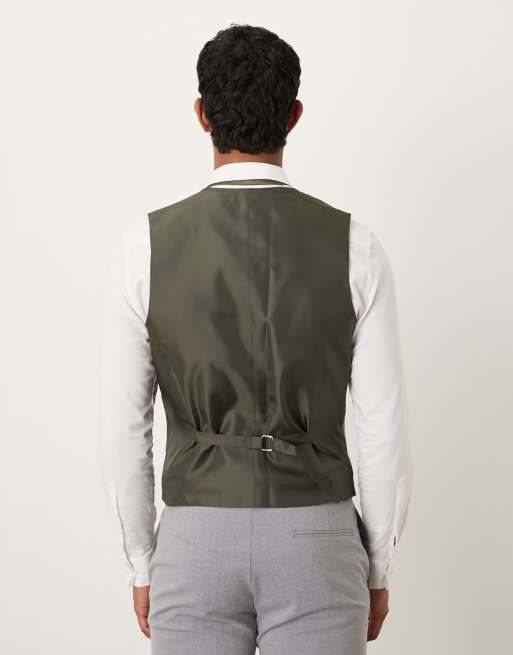 ASOS DESIGN skinny suit waistcoat in grey, 3 of 5