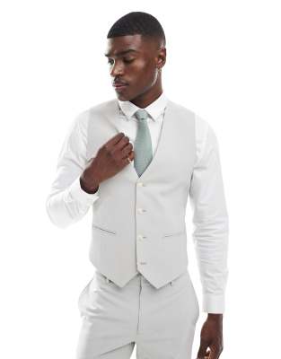 ASOS DESIGN ASOS DESIGN skinny suit waistcoat in light grey